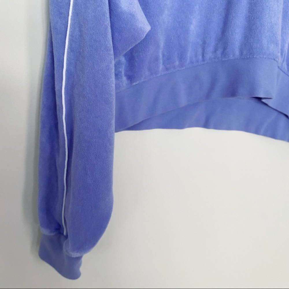 Nike terrycloth cropped embroidered crewneck sweatshirt lilac purple XS - Picture 5 of 6